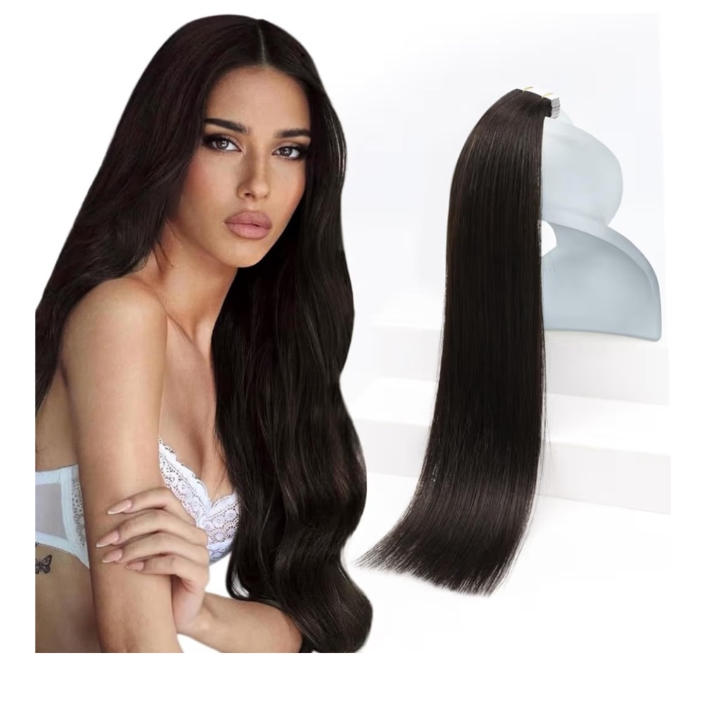 Sunny Hair Black Clip-In Straight & Wavy Hair Extension - Women Human Hair